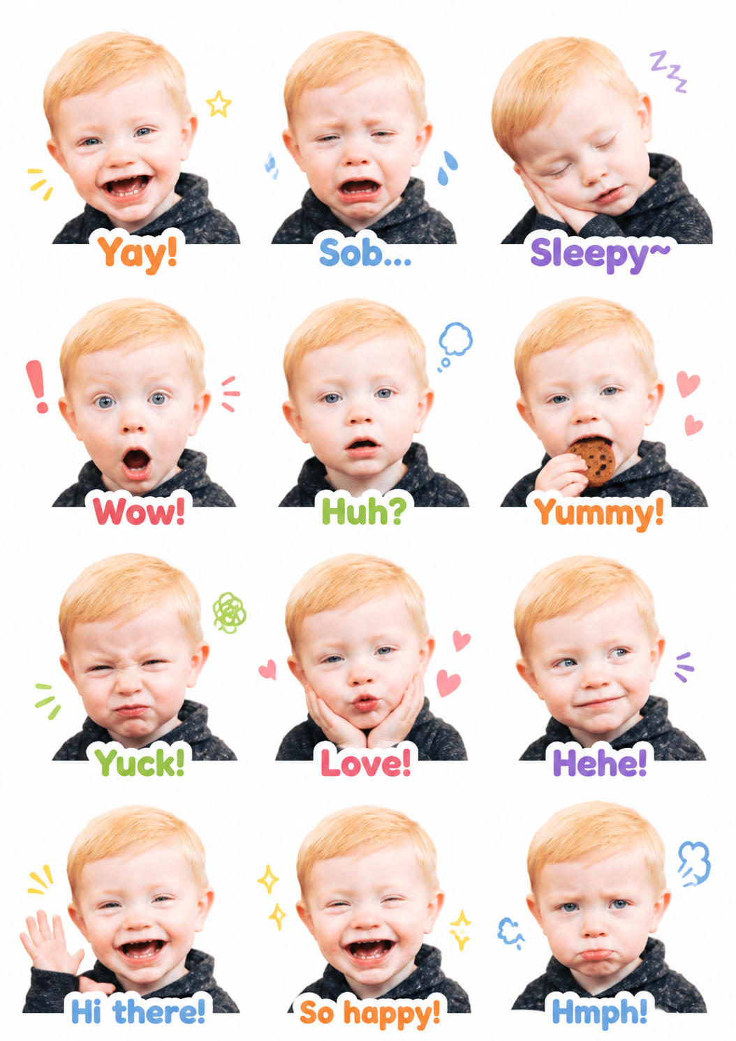 Human sticker sheet